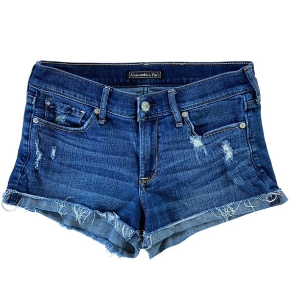 Abercrombie & Fitch Pants - Abercrombie & Fitch Distressed Denim Short Shorts Five Pocket (Size 27)